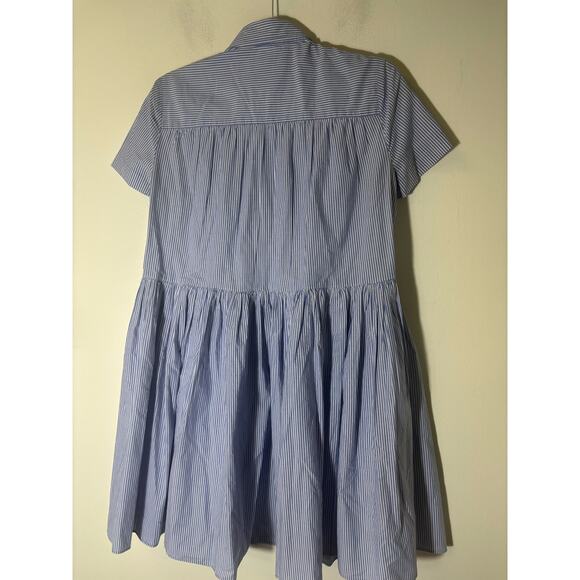 Broome Street KAte Spade Blue and White Pin Stripe Button Up Dress Sz XS - Picture 3 of 3